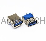 Złącze USB 3.0 THT, złocone
