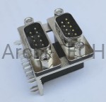 złącze męsko-męskie DB9 D-SUB9 podwójne 15.88mm
